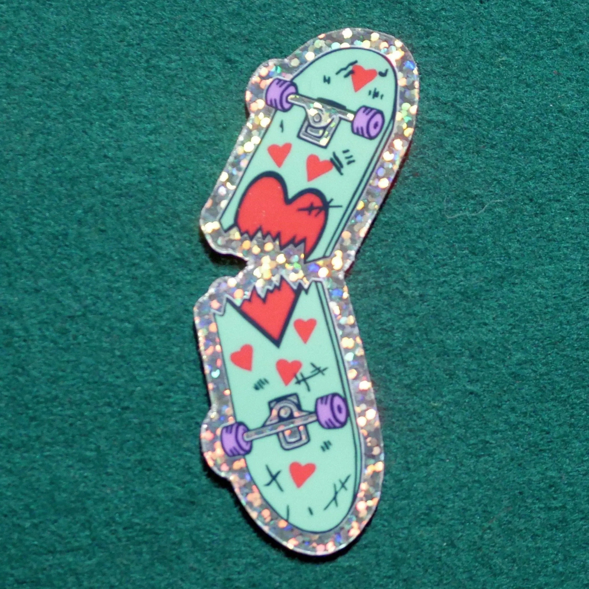Sock & Destroy (glitter sticker)