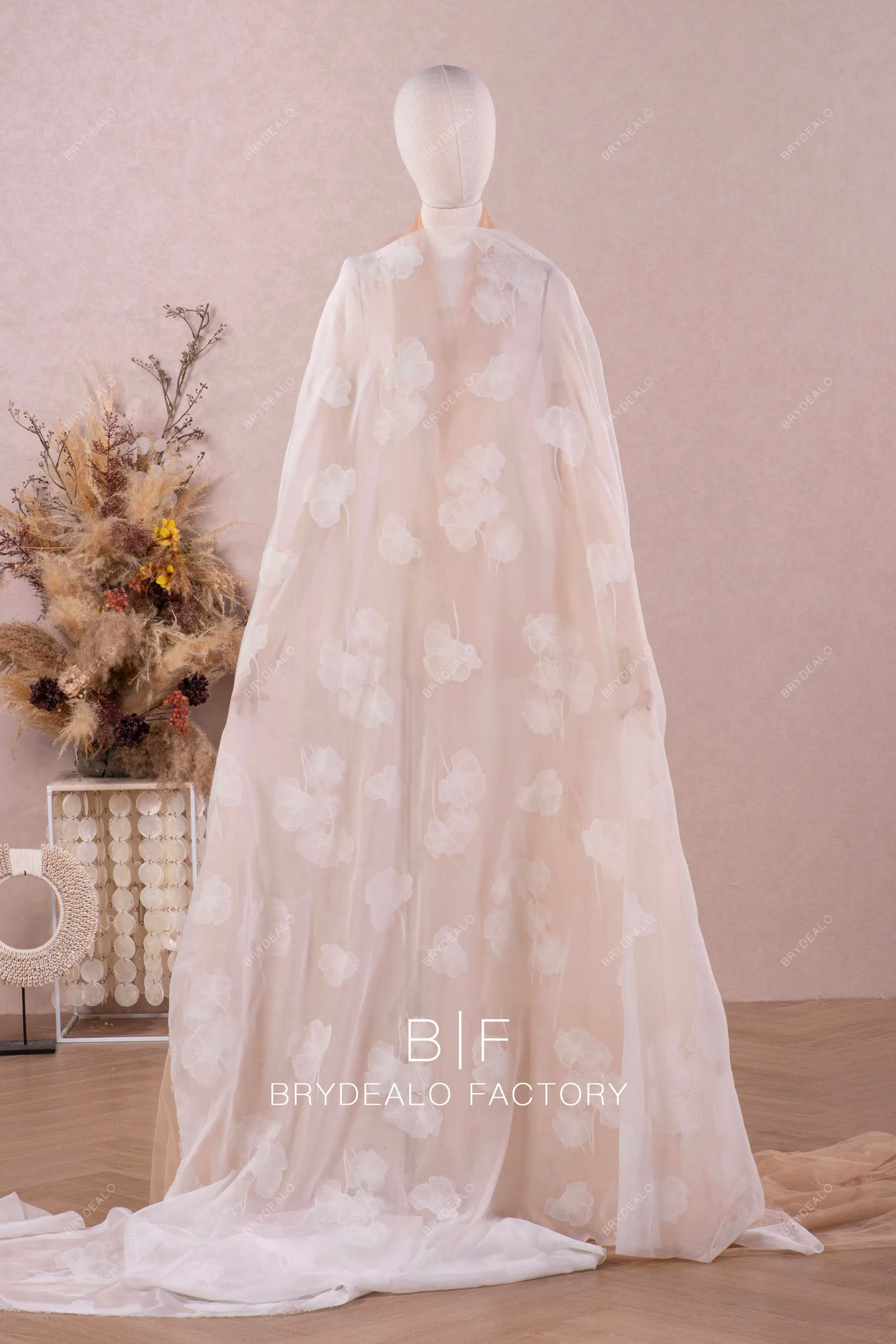 Soft Lotus Velvet Print Organza Fabric Online