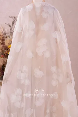 Soft Lotus Velvet Print Organza Fabric Online