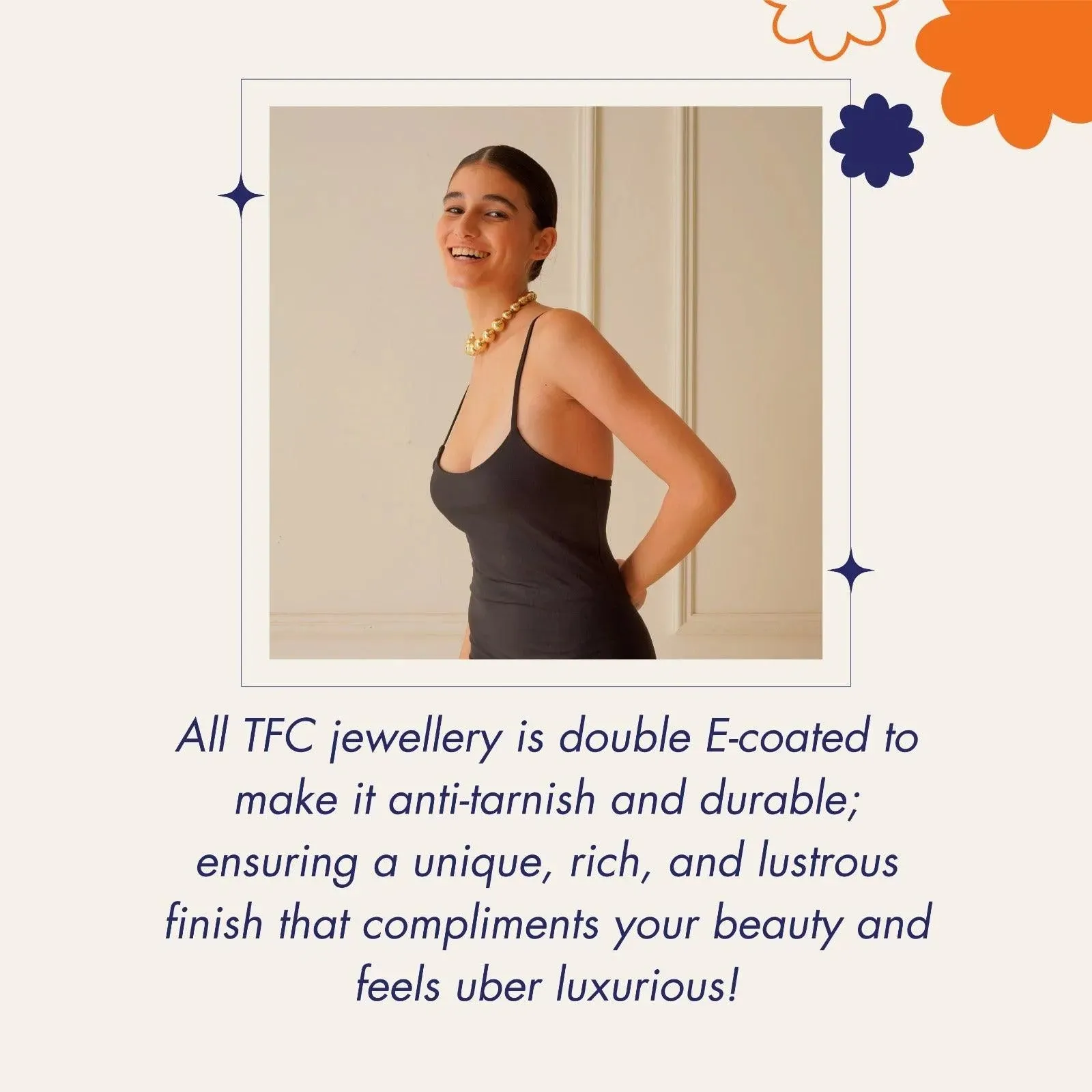 TFC Irregular Pearl Gold Plated Dangler Earrings
