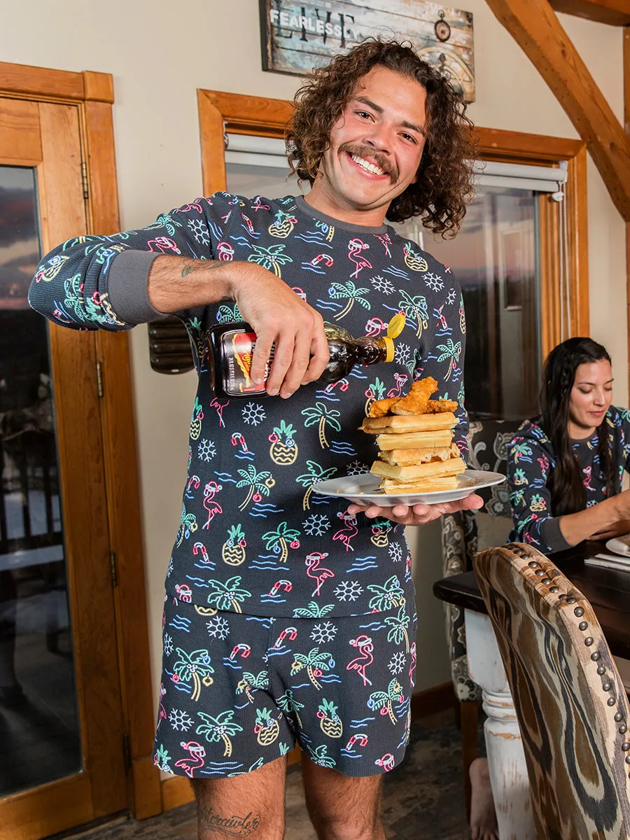 The Lights Santa Action (Waffle Sleep Shirt)