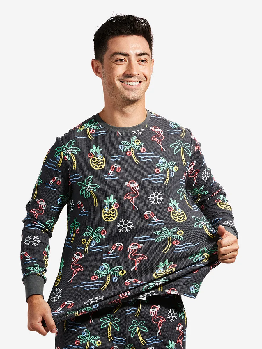 The Lights Santa Action (Waffle Sleep Shirt)