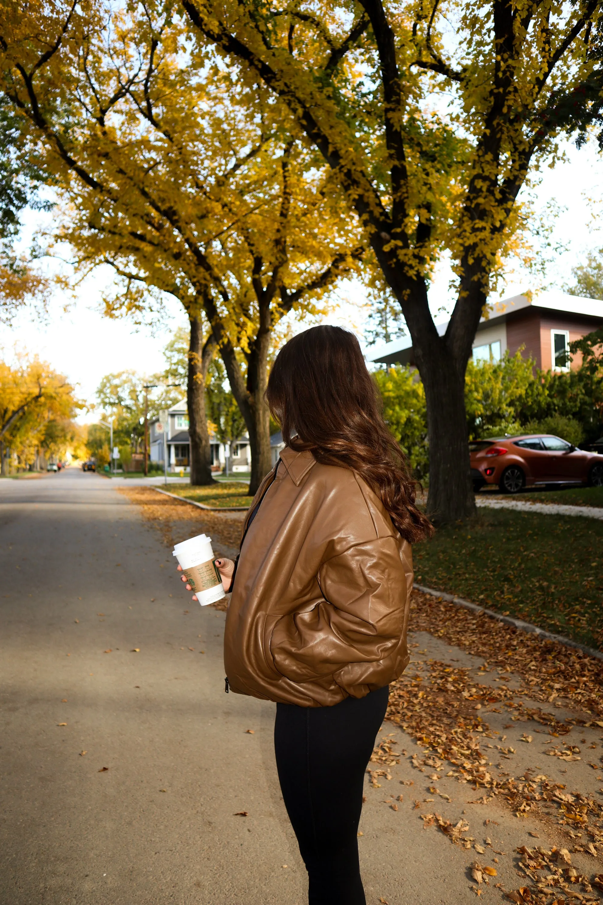 The Miriam Vegan Leather Bomber Jacket | Chocolate Brown