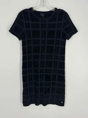 Theory Size XS? Navy/Black Plaid Knit Designer Dress