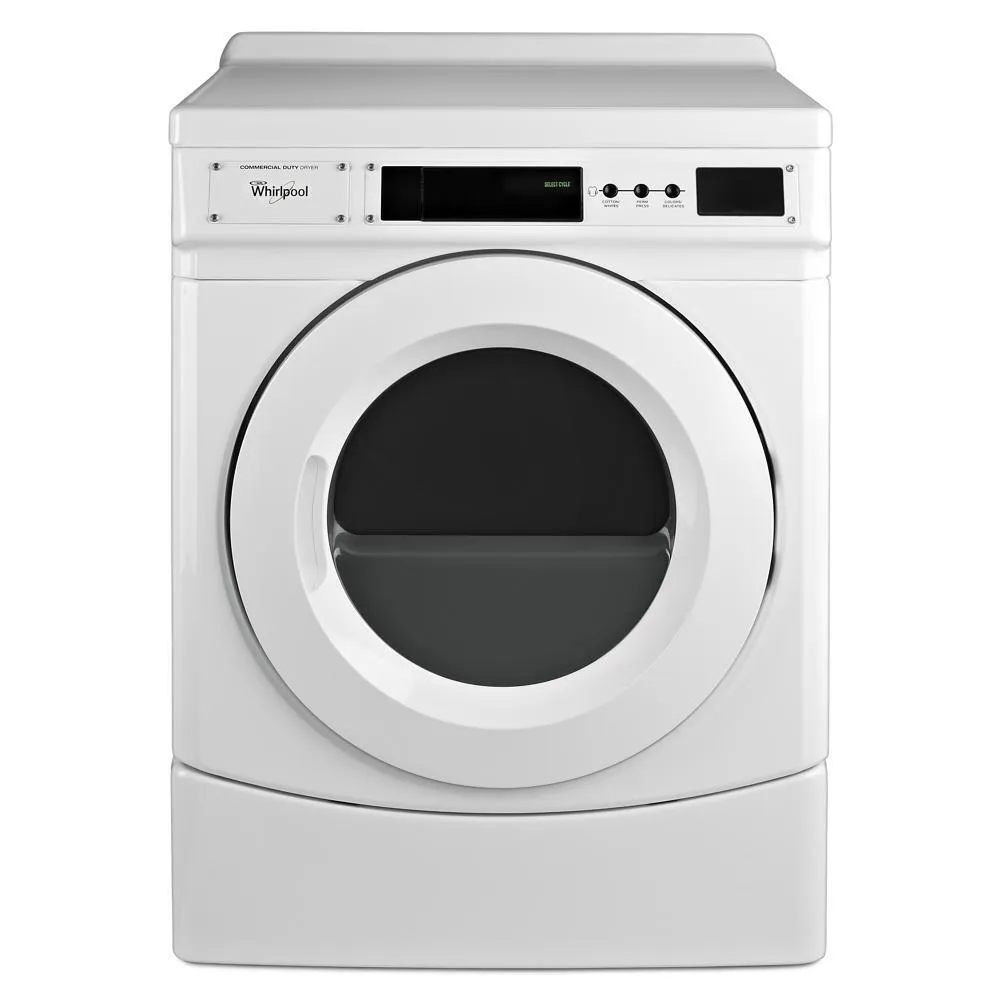 Whirlpool CED9160GW 27" Commercial Electric Front-Load Dryer, Non-Vend