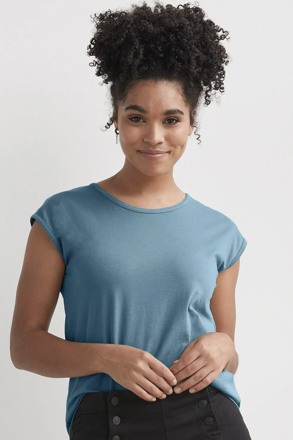 Women's Organic Cap Sleeve Easy Tee (Discontinued Colors)