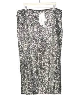 Yours Metallic Sequin Embellished Maxi Skirt UK 22